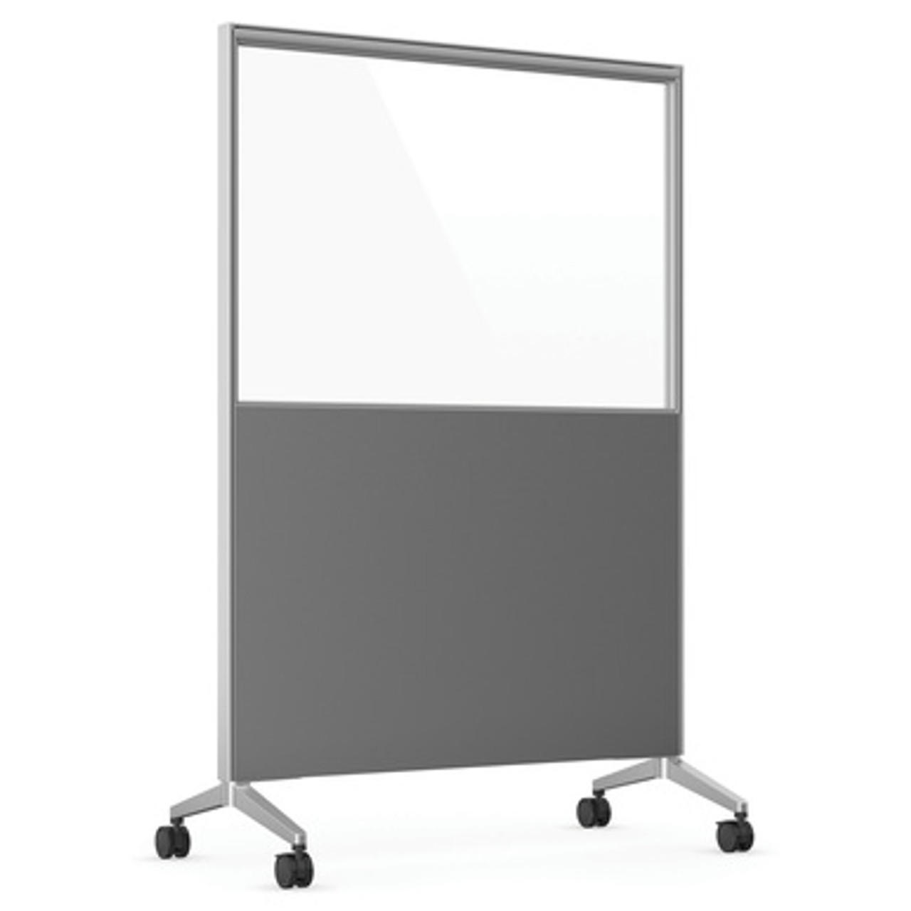  Office Source Spry 48"W x 72"H Mobile Acrylic and Laminate Room Divider MCLB4872 