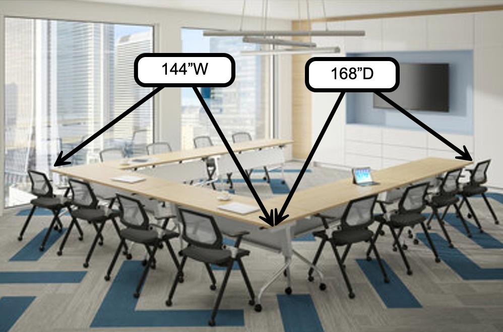 Office Source Modular Flip Top Training Room Tables Package OST13
