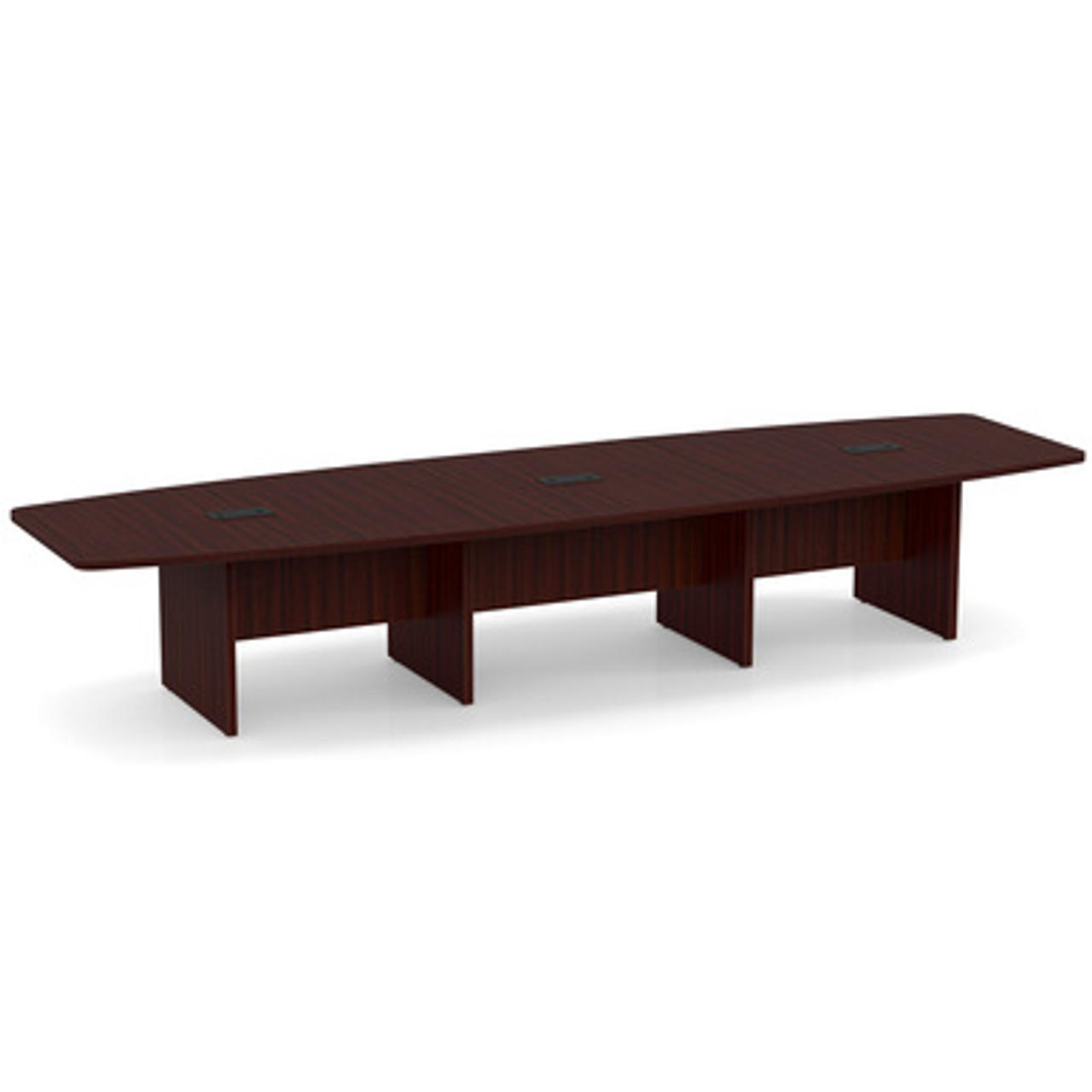 Office Source OS Laminate 14' Boat Shaped Conference Table OSCB14 (Available with Power!)