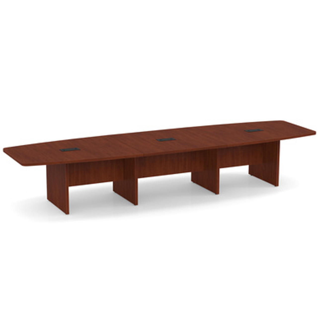 Office Source OS Laminate 14' Boat Shaped Conference Table OSCB14 (Available with Power!)