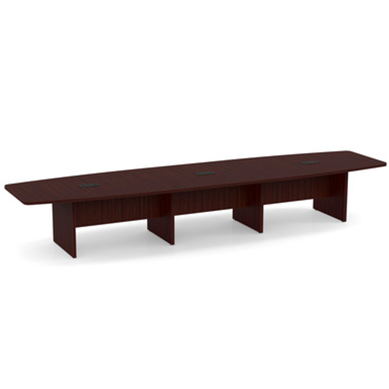 Office Source OS Laminate 16' Boat Shaped Boardroom Table OSCB16 (Available with Power!)