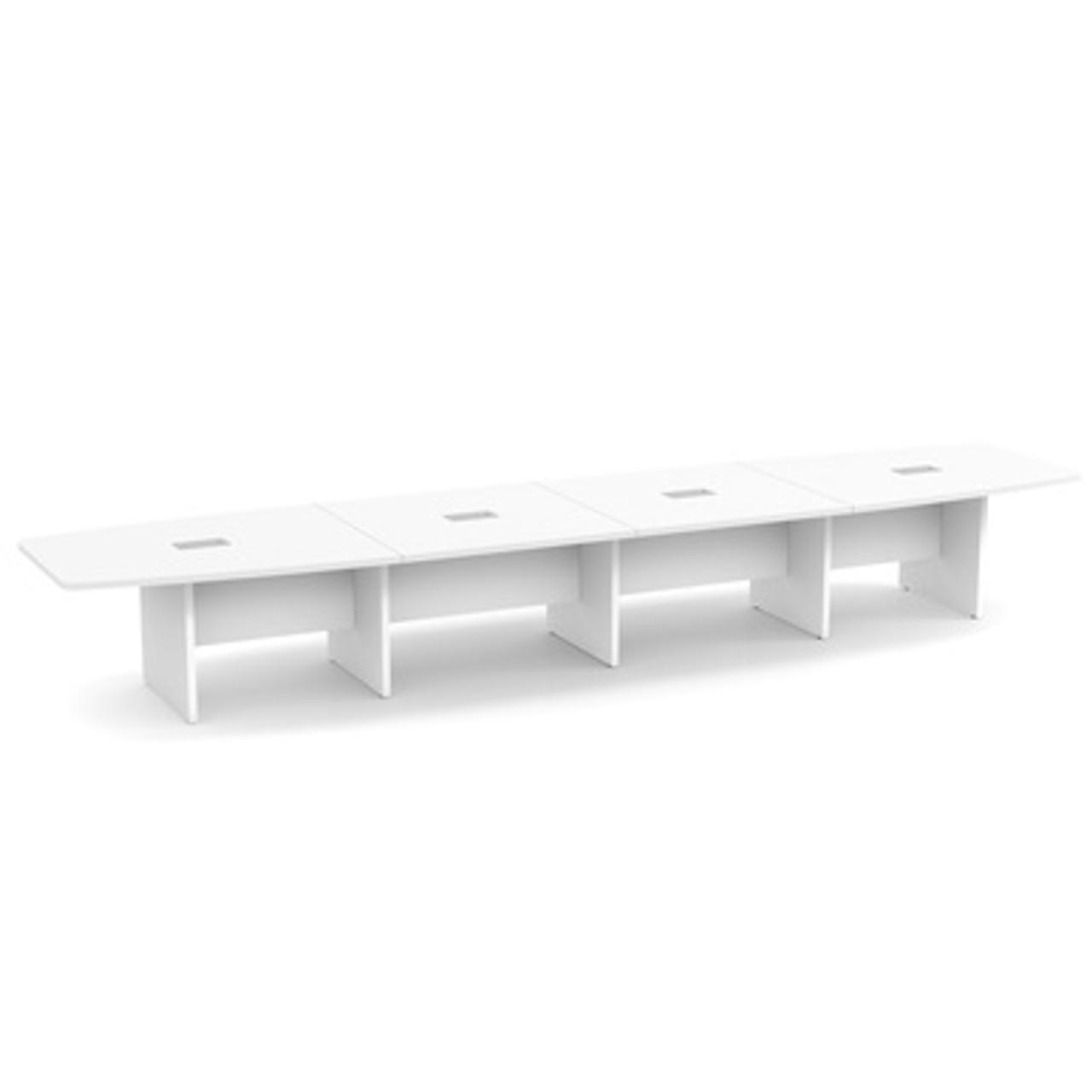  Office Source OS Laminate 18' Boat Shaped Boardroom Table PLCB18 (Available with Power!) 