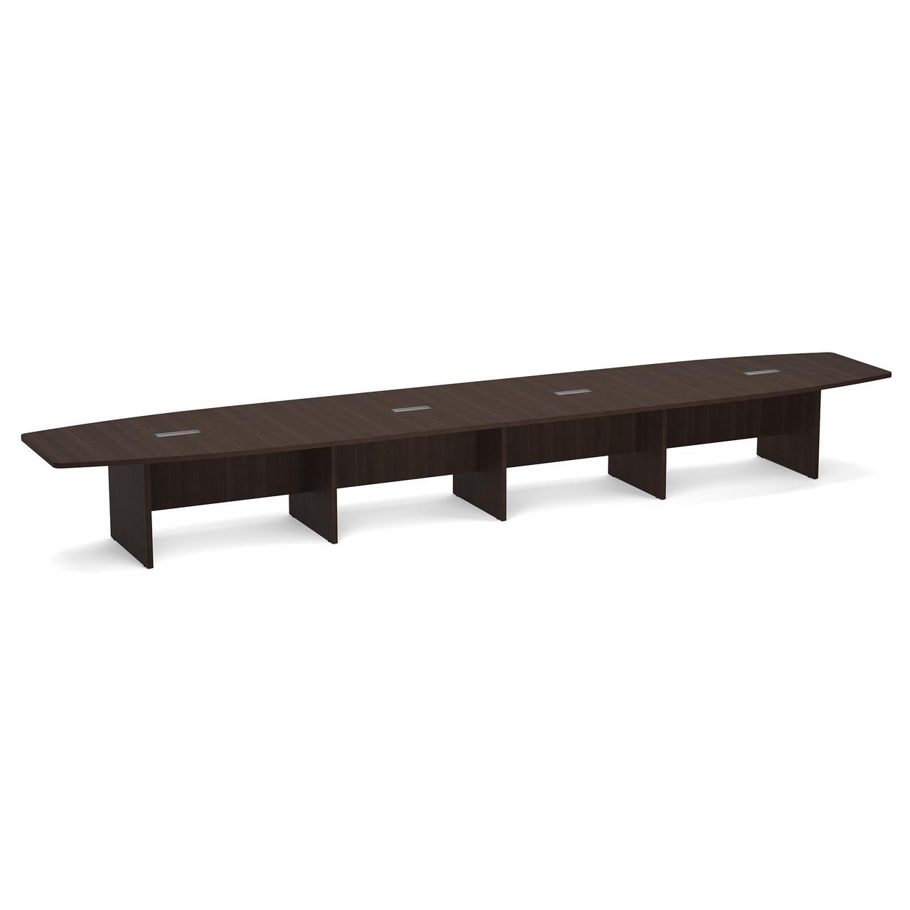  Office Source OS Laminate 20' Boat Shaped Boardroom Table PLCB20 (Available with Power!) 