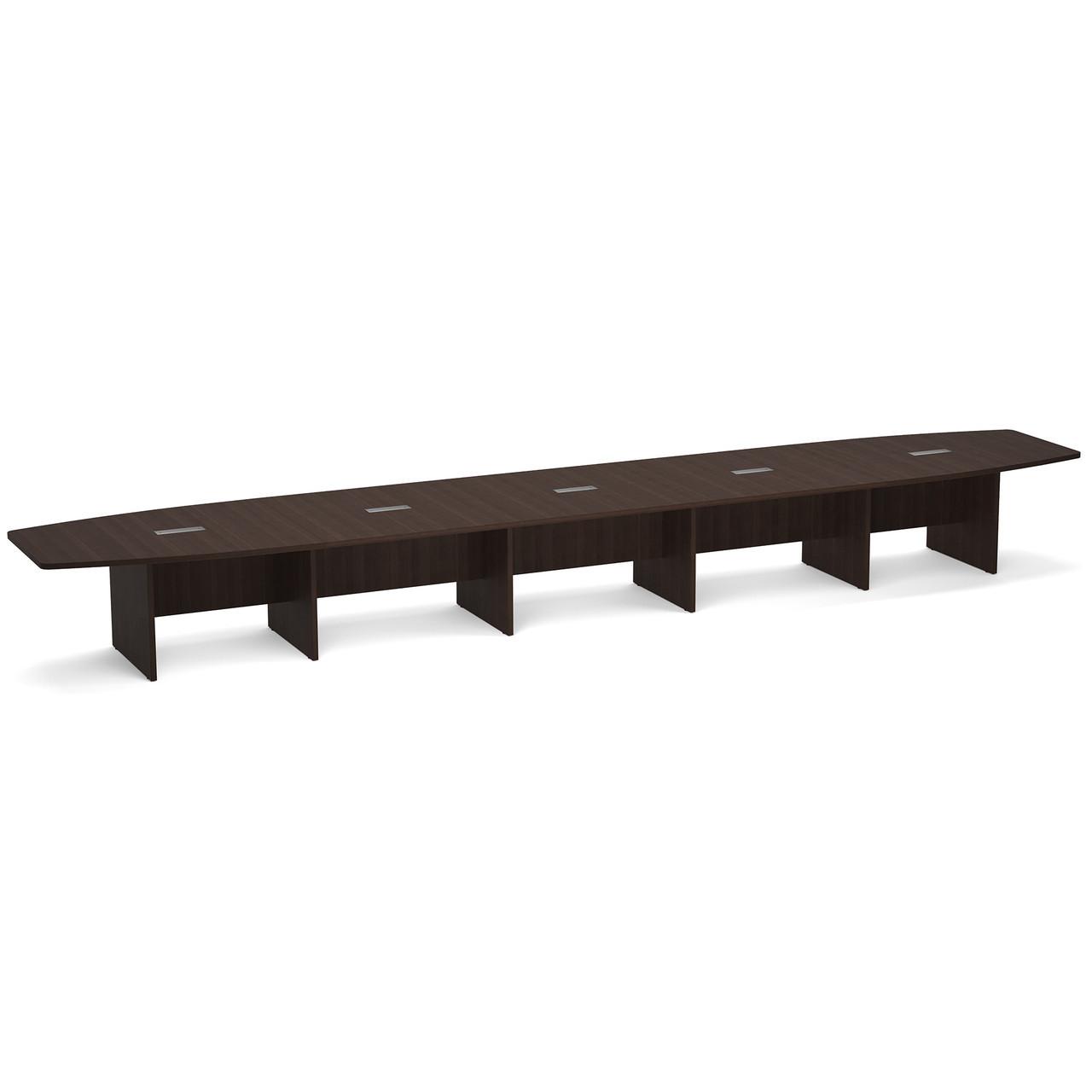  Office Source OS Laminate 22' Boat Shaped Boardroom Table PLCB22 (Available with Power!) 