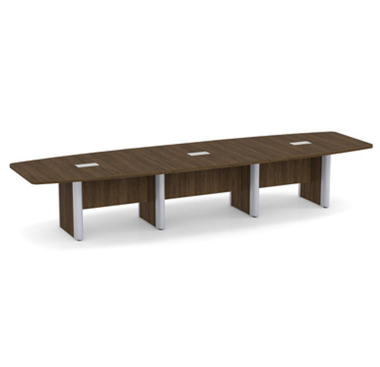 Office Source OS Laminate 14' Boat Shaped Boardroom Table OSCBELP14 (Available with Power!)