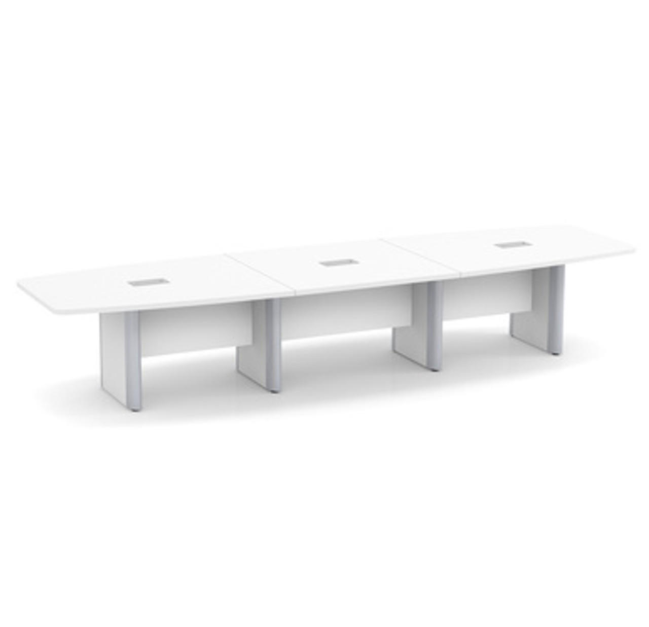 Office Source OS Laminate 14' Boat Shaped Boardroom Table OSCBELP14 (Available with Power!)