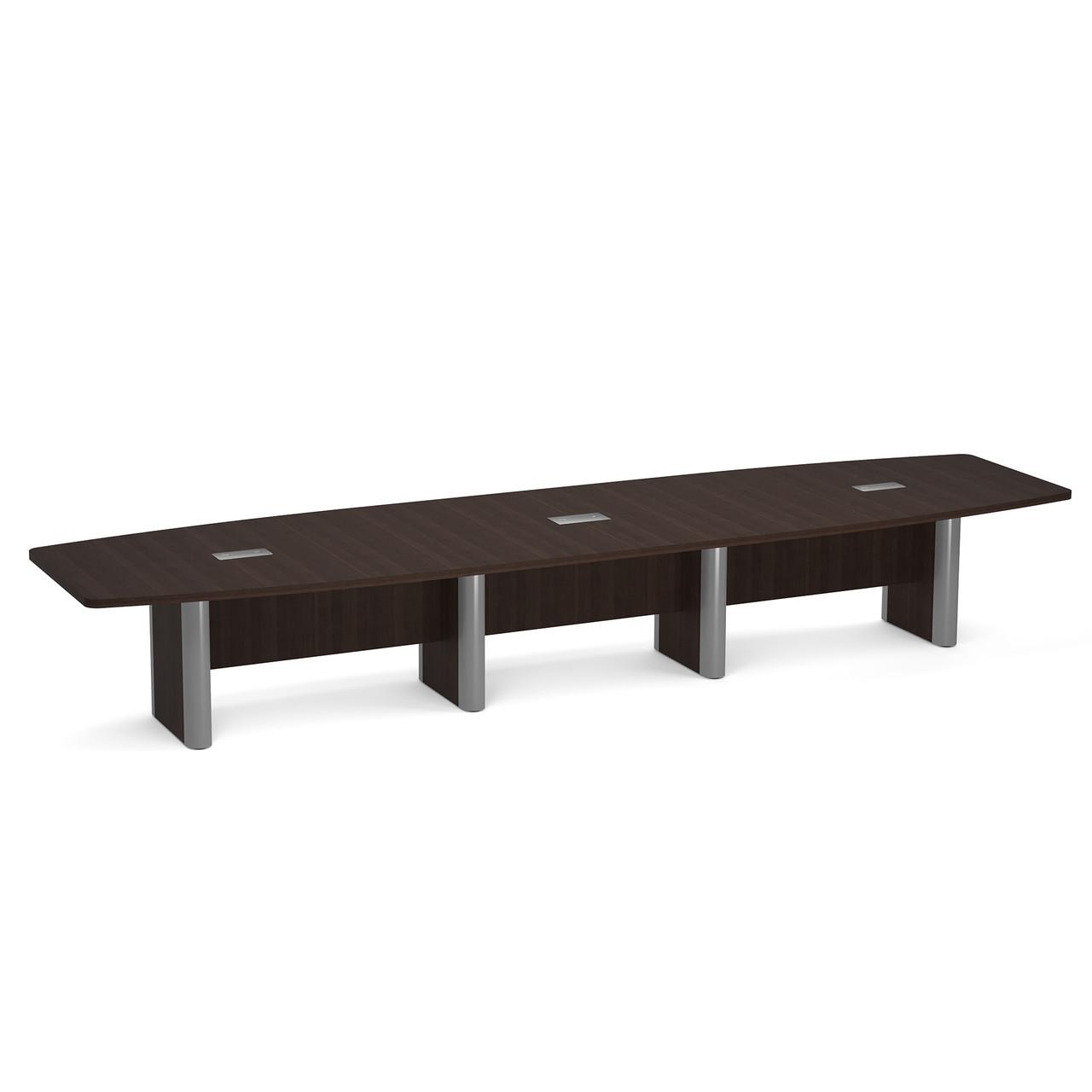 Office Source OS Laminate 16' Boat Shaped Boardroom Table PLCBELP16 (Available with Power!) 