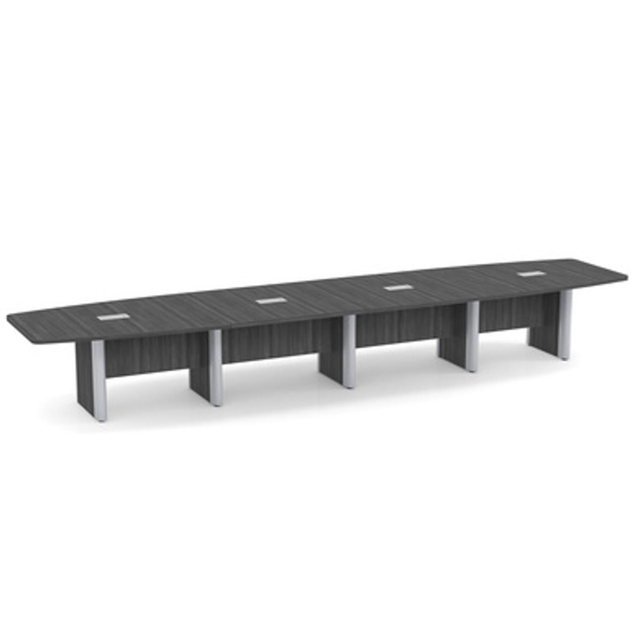  Office Source OS Laminate 18' Boat Shaped Boardroom Table PLCBELP18 (Available with Power!) 