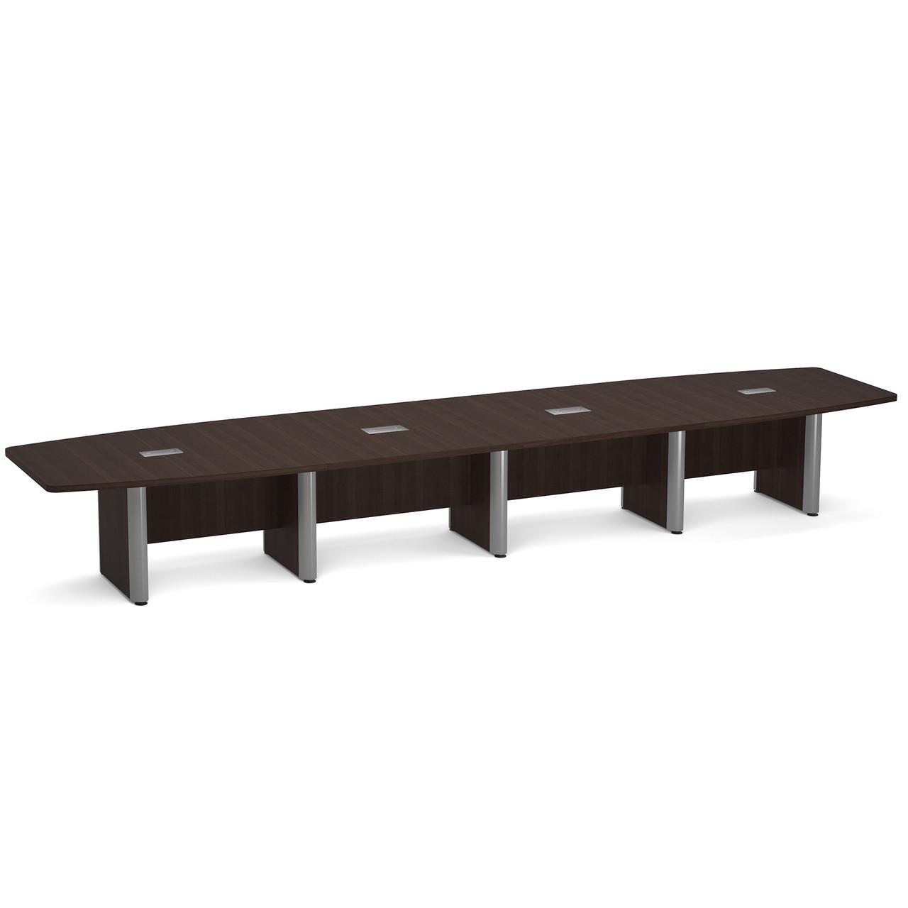  Office Source OS Laminate 18' Boat Shaped Boardroom Table PLCBELP18 (Available with Power!) 