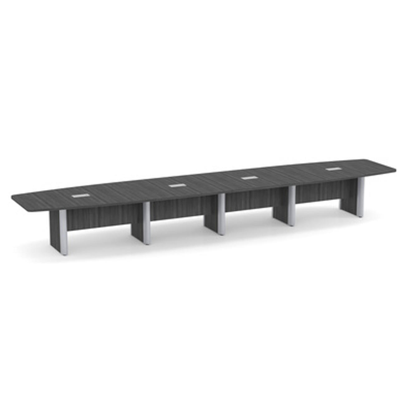 Office Source OS Laminate 20' Boat Top Boardroom Table OSCBELP20 (Available with Power!)