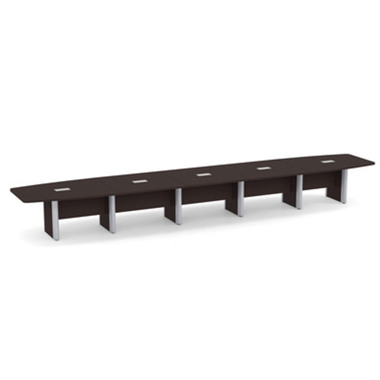 Office Source OS Laminate 22' Boat Surface Boardroom Table OSCBELP22 (Available with Power!)