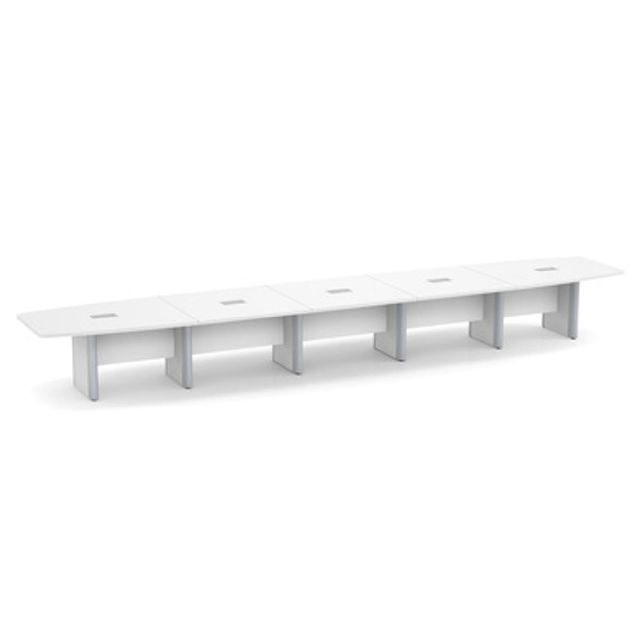 Office Source OS Laminate 22' Boat Surface Boardroom Table OSCBELP22 (Available with Power!)