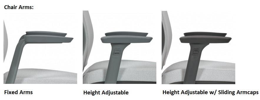 Global Factor Chair Arm Options