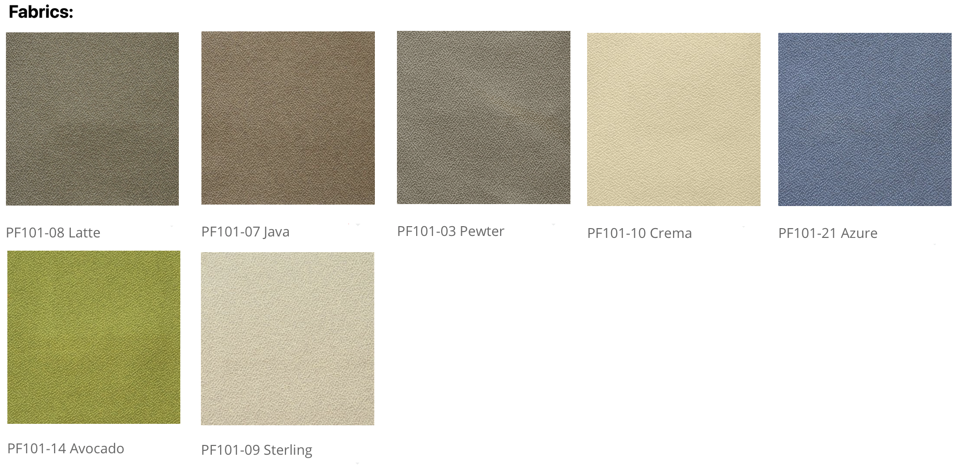 friant fabric swatches