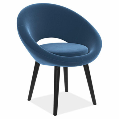 Office Source Scoop Collection Mid Century Modern Velvet Guest Chair 595F