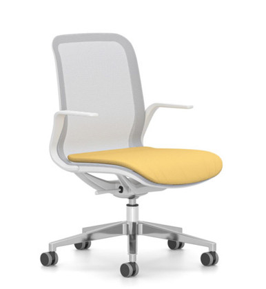 OM Seating Lorien White Frame Conference Chair