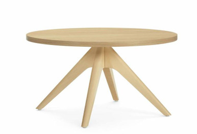 Global Drift 30"W x 30"D x 16"H Round Laminate Top Occasional Table with Solid Wood Base 8041R3016W