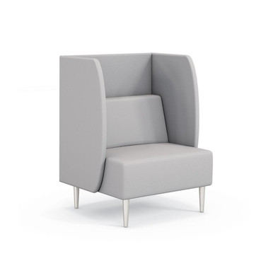 HPFI Eve Harbor Wide Seat Two-Tone Lounge Chair with Privacy Panels
