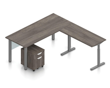 Offices To Go Superior Laminate Reversible Ergonomic L-Desk