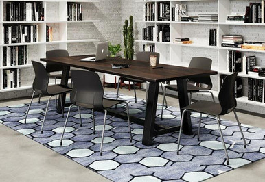 KFI Midtown Solid Wood Top Boardroom Table