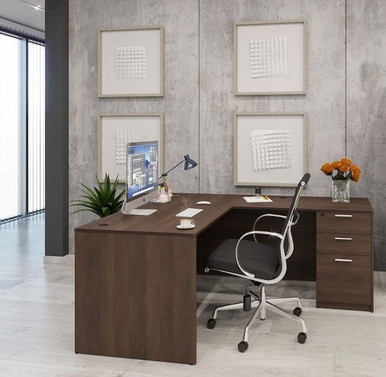 i5 Industries Kai Laminate L-Shaped Workstation