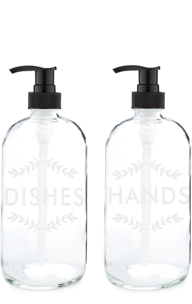 Hands Dishes Kitchen Soap Dispenser Set Rail19