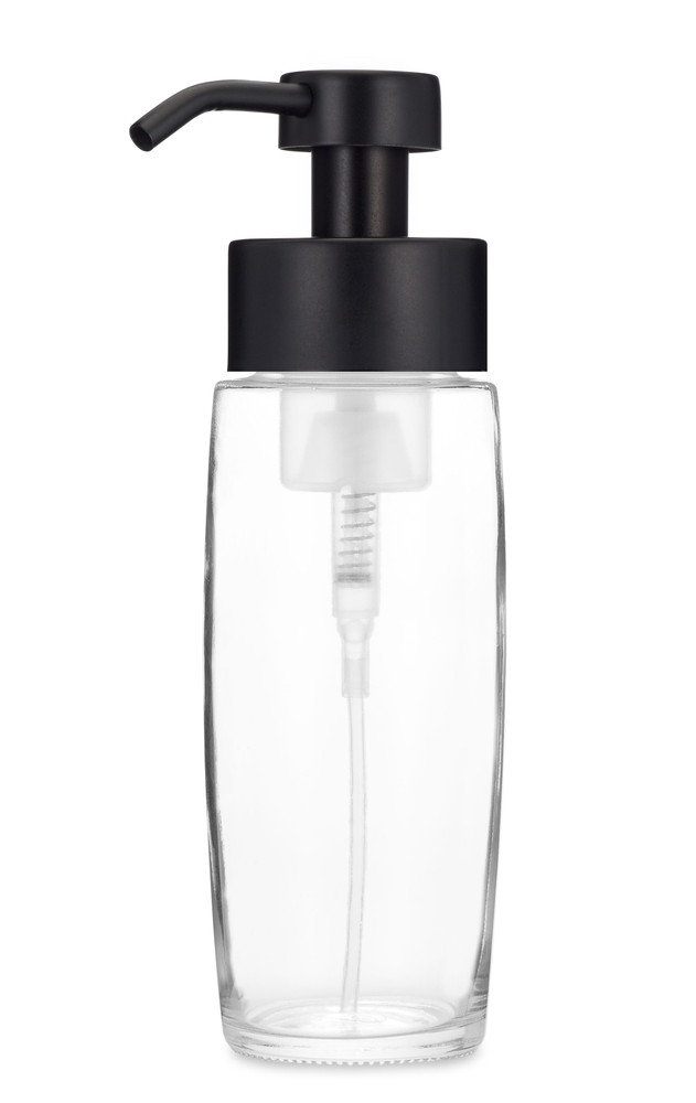 black soap dispenser pump