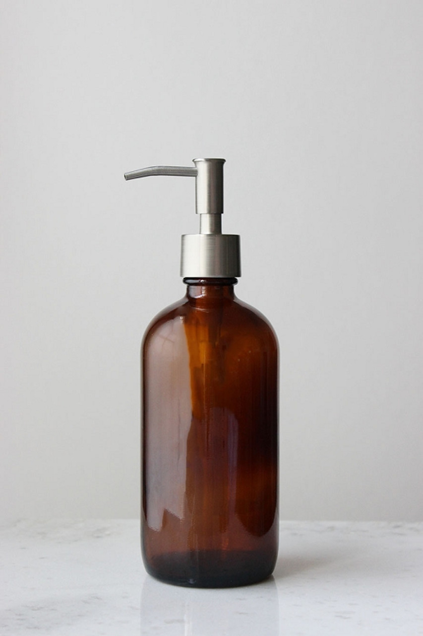 Market Amber Glass Soap Dispenser - RAIL19