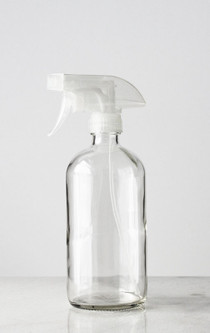 Refillable Amber Glass Cleaning Spray Bottle - With Silicone Sleeve (16 OZ)  - RAIL19