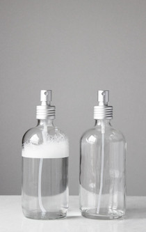 Apothecary Glass Mist Spray Bottle with Aluminum Sprayer