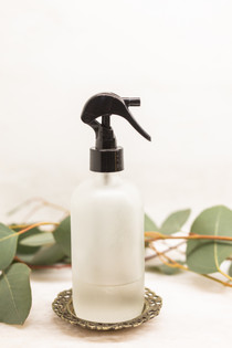 Apothecary Frosted Glass Mist Bottle with Black Mist Nozzle 