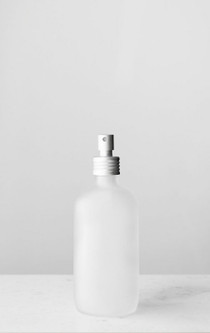 Apothecary Frosted Glass Mist Bottle with Metal Aluminum Mist Nozzle