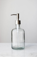 Large Clear Recycled Glass Soap Dispenser