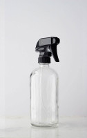 Glass Spray Bottle w/ Black Spray Nozzle