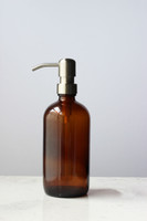 Market Amber Glass Soap Dispenser