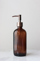 Market Amber Glass Soap Dispenser