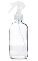 Apothecary Glass Mist Spray Bottle with Clear Mist Nozzle