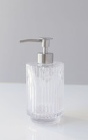 Parisian Clear Fluted Glass Soap Dispenser