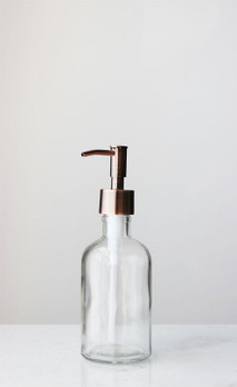 Small Clear Recycled Glass Soap Dispenser