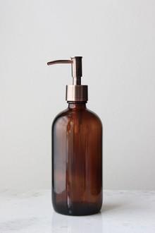 Market Amber Glass Soap Dispenser