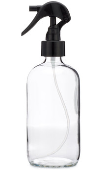 Apothecary Glass Mist Spray Bottle with Black Mist Nozzle