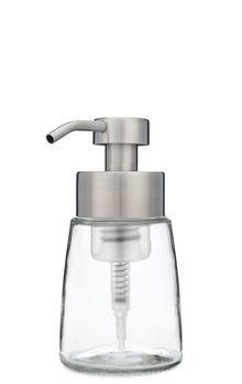 Small Glass Foam Soap Dispenser with Stainless Steel Pump