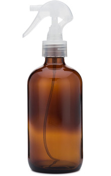 Apothecary Amber Glass Mist Bottle with Clear Mist Nozzle