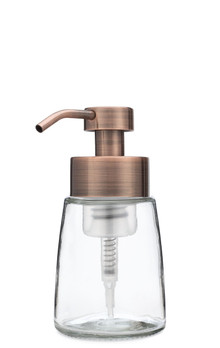 Small Glass Foam Soap Dispenser with Copper Pump