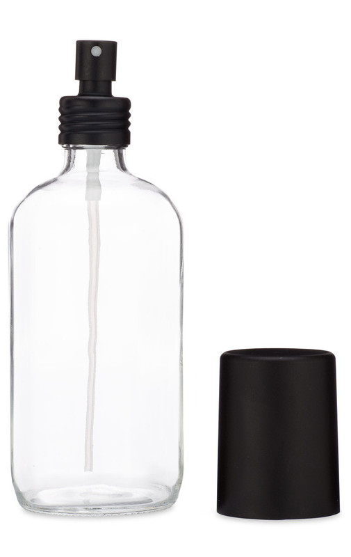 Download Misting Glass Spray Bottles | Apothecary Glass Mist Bottle with Black Aluminum Sprayer + Black ...