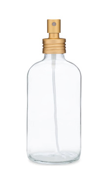 Apothecary Clear Glass Mist Spray Bottle with Gold Aluminum Sprayer