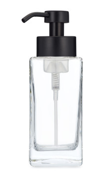 Modern Square Glass Foaming Soap Dispenser - Black