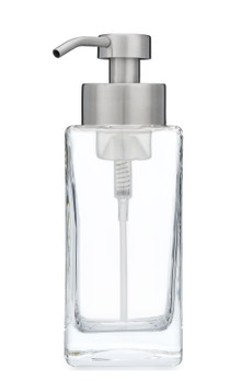 Modern Square Glass Foaming Soap Dispenser - Stainless