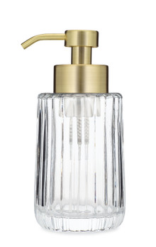 Flora Fluted Glass Foaming Soap Dispenser - Gold