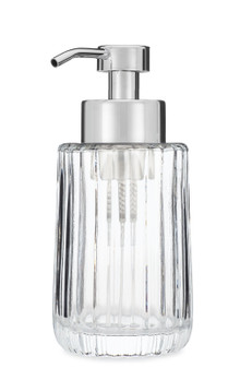 Flora Fluted Glass Foaming Soap Dispenser - Chrome